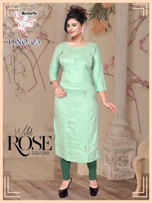 Butterfly-Rayon-With-hand-Work-Kurti